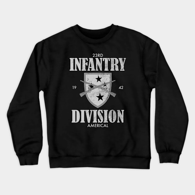 23rd Infantry Division (distressed) Crewneck Sweatshirt by TCP